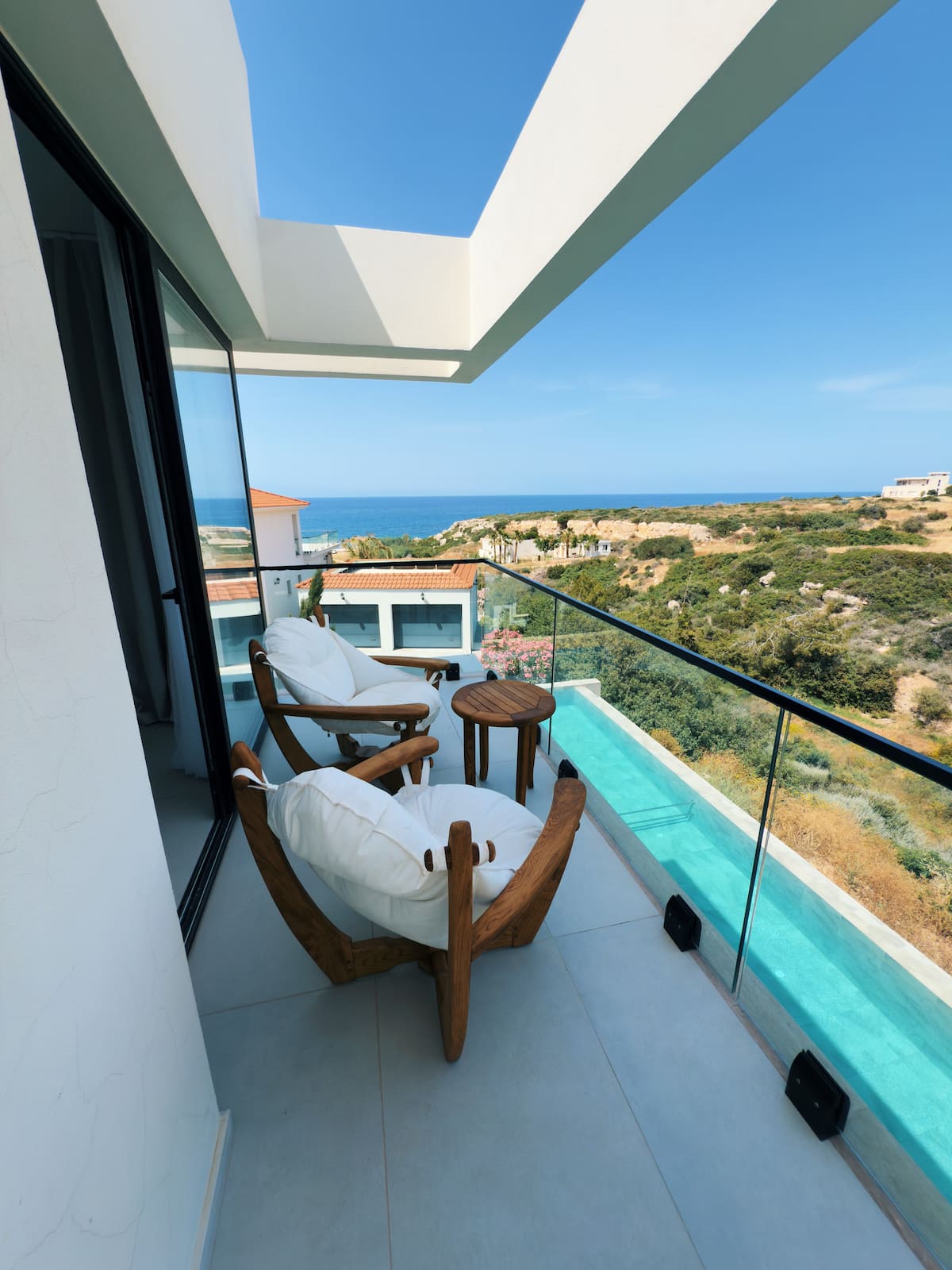 Sea-view terrace at a Beautiful Cyprus Homes managed villa